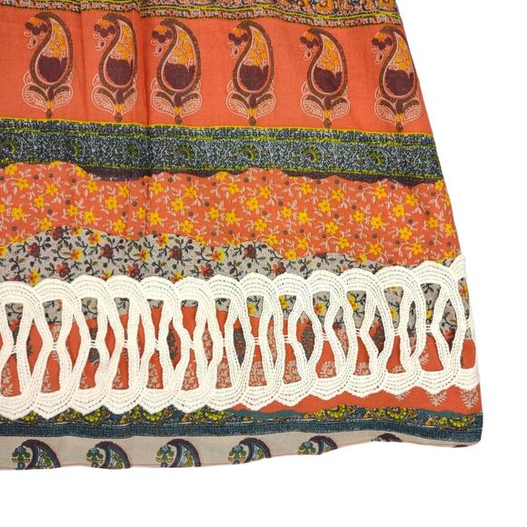 ENTRO Anthropologie Women's S Sleeveless Tunic Top, Crochet Lace, Lined, Boho - Picture 4 of 7